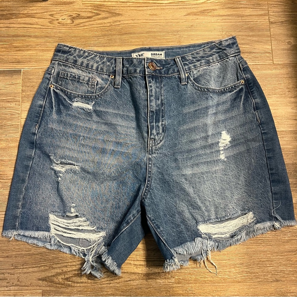 YMI Distressed Blue Jean Shorts